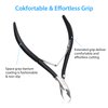 3 Packs Cuticle Cutter Cuticle Nippers Pointed Blade Cuticle Trimmer Stainless Steel Nail Clippers Manicure Tool for Fingernails No Cuticle Pusher (Black)
