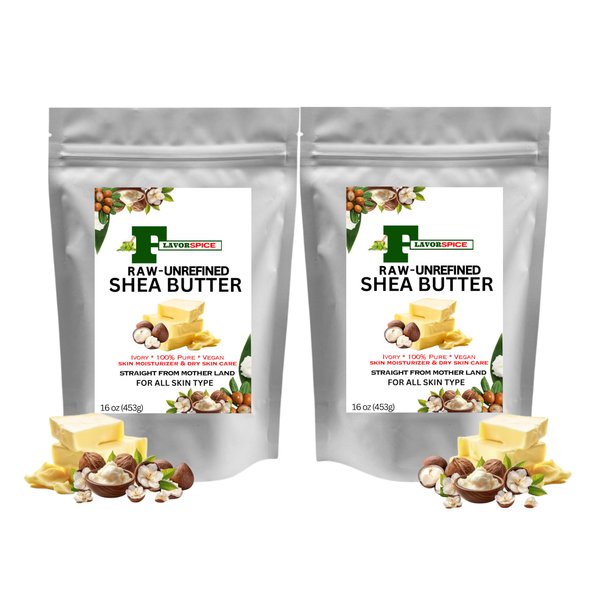 Yellow Shea Butter 1LB |100% Raw, Pure and Unrefined | For Hair, Skin Moisturizer, Face, Body and for Soap Making Base and DIY Whipped Lotion, Oil | PACK OF 2