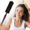 VOCOSTE Straight Hair Brush Round Brush, Hairstyle Wavy Styling Tool, Wood Brown, 1.57"