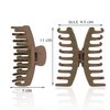 1st Choice 3 Pieces Clincher Combs Banana Combs Banana Clip Grip Comb Fishtail Fish Hair Lady Fish Shape Ponytail Banana Clip Girls Long Women Clamp Accessory (Brown Set)