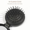 3-Pack Round Portable Folding Travel Hair Brushes with Built-in Mirror, Mini Hair Comb, Compact Size for Men, Women, and Girls