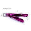 MelodySusie Acrylic Nail Clippers with 15pcs Magnet Sizers, Professional Nail Clippers Cutters for Long Acrylic Gel Nails Tips, Adjustable Stainless Nail Trimmer, Manicure Tool for Salon Home, Plum