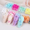 3D Flower Nail Charms and Metal Caviar Beads,Nail Art 3D Acrylic Flowers Nail Charms Nail Design Supplies Decoration Accessories DIY Nail Decoration in 12 Compartment Box