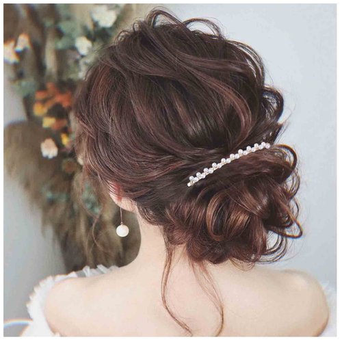 Yheakne Vintage Pearl Hair Comb Gold Pearl Wedding Hair Comb Clip Metal Hair Comb Headpieces Decorative Head Comb Headwear Bride Barrette Hair Piece Wedding Hair Accessories for Women and Girls (Gold A)