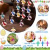 Barydat 100 Pcs Jesus Toys 50 Mini Jesus Figurines Little Jesus Doll 50 Religious Crystal Cross Necklace Plastic Cross Necklace for Easter Eggs Stuffers Sunday School Church Religious Party Supplies