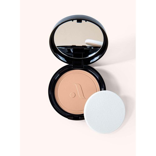 Absolute New York Warm Honey Locked-in Powder Foundation, Women Make-up Cosmetic Accessories, Long-Lasting Formula, Ideal for All Skin Types
