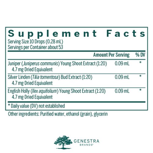 Genestra Brands SPM-gen | Juniper, Silver Linden, and English Holly Herbal Supplement | 0.5 fl. oz.