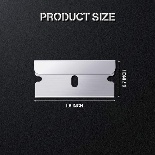 Honoson 20 Pcs Single Edge Cutter Blade Industrial Razor Blades for Scraper, Safety Straight Edge Razors, Box Carton Cutter Replacement Blades, Glass and Paint Scraper Razor Blades