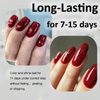NovaCharm Dark Red Nail Polish - Red Glitter Nail Polish - Chunky Bright Red Nail Polish - High Glossy Sparkly Nail Polish Fast Drying Nail Polish for Women Girls DIY at Home