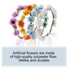 Cinaci 8 Pack Boho Hawaiian Sunflower Daisy Rose Flower Crown Wreath Handmade Adjustable Headbands Tiara Garland Wedding Party Headpiece Accessories for Women Brides Bridemaids Girls Teens