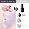 UNA GELLA Solid Nail Glue for Nail Tips 35ML Clear Gel Nail Glue Hard Gel for Nails Solid Gel for Fake Nail Long Lasting Nail Glue Gel for Nails U V Light Cured Nail Gel Glue Salon DIY Home