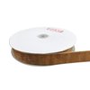 QIANF Vintage Khaki Velvet Ribbon, 1 Inch X 25Yd