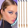 4 PCS Braid Hair Extensions, Clip in Hair Extensions Baby Braids Front Side Bang Curtain Bang Long Braided Hair Piece Natural Soft Synthetic Hair Natural Sleek Looking Hair Extensions for Women Daily