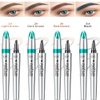 Eyebrow Pencil Eyebrow Microblading Pen-Liquid Waterproof Eyebrow Pencil-Eye Makeup Eyebrow Pen Micro 4 Point Brow Pen Lift & Snatch Eyebrow Microblading Pen-Natural Looking Brows Makeup-02#Dark brown