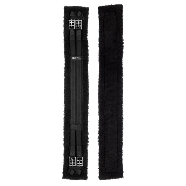 Equinavia Saga Fleece Dressage Girth Cinch for Horses - Black - 28 in