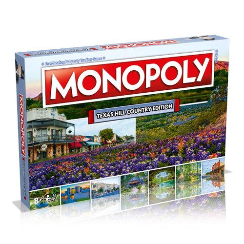 Monopoly Board Game Texas Hill Country Edition: 2-6 Players Family Board Games for Kids and Adults, Board Games for Kids 8 and up, for Kids and Adults, Ideal for Game Night