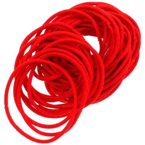 MERRYHAPY 100pcs Thin Hair Band Hair Ties Hair Bands Rubber Hair Band Hair Accessories Red Hair Bobbles Ponytail Holders Kids Hair Curly Ponytail Headgear Toddler Rubber Band Elastic