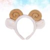 PRETYZOOM Spiral Hair Ties, Plush Goat Headbands: Sheep Horn Ear Cartoons, Hair Styling Party Favors (Yellow)