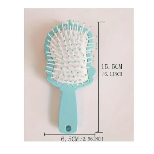 Generic 1pcs Cute Mermaid Pattern Hairdressing Comb Air Cushion Comb Scalp Massage Hair Comb For All Hair Types, light green