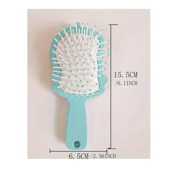 Generic 1pcs Cute Mermaid Pattern Hairdressing Comb Air Cushion Comb Scalp Massage Hair Comb For All Hair Types, light green