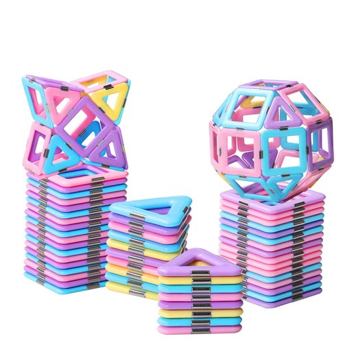 DUMMA Magnetic Tiles Toys for 3 4 5 6 7 8+ Year Old Boys Girls Upgrade Macaron Castle Blocks Building Set for Toddlers STEM Creativity/Educational Toys for Kids Age 3-6 Christmas Birthday Gifts