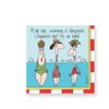 Design Design 624-00919 Cocktail Table Napkins, Swimming is Dangerous, 5-inch Square, Multi