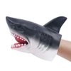 Gemini&Genius Tyrannosaurus & Shark Hand Puppets Dinosaur and Marine Animal World Action Figure Set Funny & Scared Head Hand Puppets for Home, Stage and Class Role Play Toys