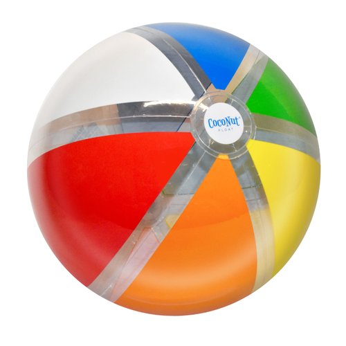 CocoNut Outdoor Colossus Rainbow Beach Ball - Giant 48" Inch Inflatable Beach Ball - Perfect for Summer, Swim Parties & Water Games