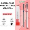 Vnjaoi 2Pcs Diamond Nail Drill Bits Carbide Conical Micro Cuticle Remover Bit Russian Electric File Bits for Under Nail Dead Skin Cleaning Cuticle Remove Nail Art Design Manicure and Pedicure