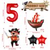Pirate Ship Balloons Party Decorations, 9Pcs Pirate Balloons Birthday Party Supplies Pirate Balloons Party Decorations for Pirate Theme 5th Birthday Party Supplies