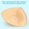 Nimiah Waterproof Bra Pads Inserts Push-up, 3 Pairs Bathing Suit Padding Inserts Fits AB Cup | Removable Womens Breast Replacement Inserts for Swimsuit Bikini Dress Sports Bra