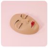 ANNAFRIS Lash Mannequin Head,Eyelash Mannequin Head with Eyelids,Lash Extension Training Practice Head,4 Pairs Removable Eyelids,Black Color Red Lips