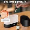 SVECKE Flame Aroma Diffuser with Flame Light, Mist Humidifier Aromatherapy Diffuser with Waterless Auto-Off Protection for Spa Home Yoga Office Bedroom (Black)