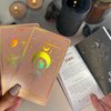 CRAFTERIAN Mistyc Minimalistic Tarot Cards with Rainbow Foil 78 Tarot Deck with Gold Edges, for Beginners and Experts with Guide Book. (Pink)