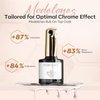 modelones No Wipe Gel Top Coat, High Gloss Shiny Long Lasting Top Coat Gel for Chrome Nail Powder and Clear Nail Gel, 10ml Soak Off Nail Lamp Top Coat Gel Nail Polish for Home DIY and Nail Salon