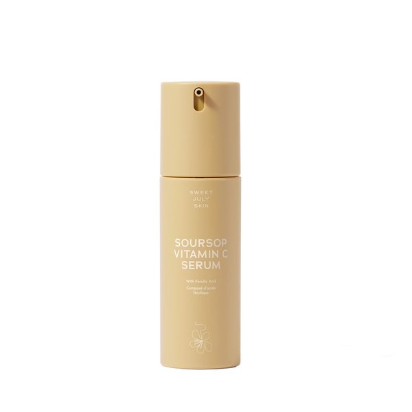 SWEET JULY SKIN Soursop Vitamin C Serum - Soursop, Ferulic Acid & Green Tea, Daily Face Serum for All Skin Types, Hydrating, Firming, Improves Dullness, Clean & Fragrance Free 1 Fl. oz