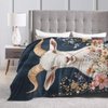 Cute Goat Blanket Farmhouse Sheep Goat Fleece Throw Blanket Fuzzy Plush Super Soft Cozy Warm Goat Decor Stuffed Animal Blanket Gifts for Boys Girls Kids Adult Men Women 40"x50"