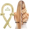 Heatless Curling Iron，Heatless Curling Iron Headband，Overnight Curling Headband，Heatless Curling Iron Headband for Long Hair Design and Create Your own Hairstyle Anytime, Anywhere (Beige)