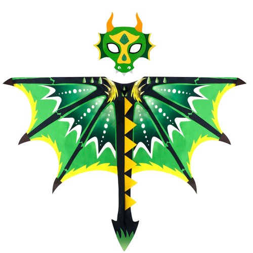 Creatoy Dragon-Wings-Costume Kids with tail and dragon masks Toddler Halloween Dress Up Costume for Boys Girls Dinosaur Dragon Party Decorations Birthday Supplies Dragon Toys Gifts