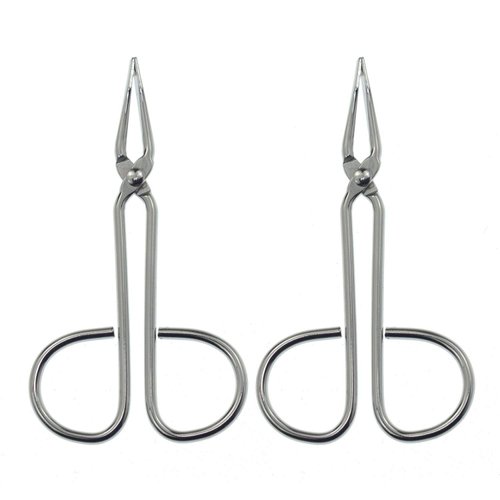 Motanar (2 Pack) Scissors Shaped Eyebrow Tweezers Clip - Flat Tip Tweezers Hair Plucker for Hair and Eyebrows Personal Care Multicolor (Silver & Straight)