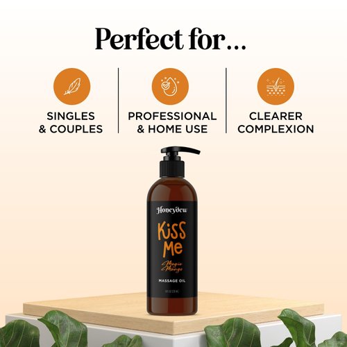 Mango Sensual Massage Oil for Couples - Alluring Tropical Full Body Massage Oil for Date Night and Nourishing Body Oil with Sweet Almond Oil - Smooth Gliding Non Staining Non Greasy Vegan Formula