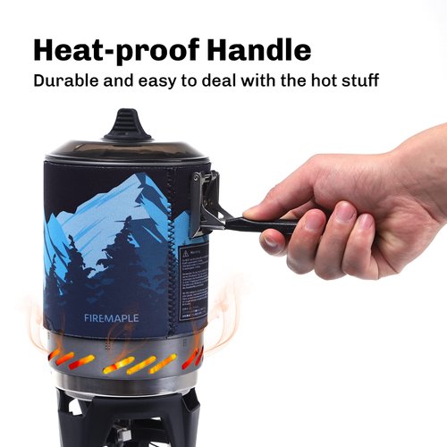 Fire-Maple Fixed Star X2 Backpacking and Camping Stove System Outdoor Propane Camp Cooking Gear Portable Pot Jet Burner Set Ideal for Hiking, Trekking, Fishing, Hunting Trips and Emergency Use