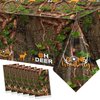 Containlol Hunting Tablecloths Camo Birthday Party Decorations Camo Table Covers Plastic Hunting Table Decorations for Hunting Camo Baby Shower Party Supplies(6 Piece)