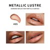 Glitter Metallic Shimmer Brown Lipstick Long Lasting,Diamond High Impact Nude Red Metallic Matte Liquid Lipstick Transferproof Non-Stick Lip Gloss,Full Coverage Lip Color Lip Stick Makeup for Women-05