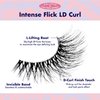 i-ENVY False Lashes Flick'd D-Curl Strip Lashes Volume Bouncy Natural Clear Band Cat Eye Dramatic Trendy Extensions Reusable Eye Lashes (03)