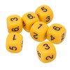 6 Sided Dice, Math Manipulatives, Number Dice 20 Pieces Polyhedral Dice Set 6 Sided Rounded Corners Plastic Dice Gaming Dice Dice Games for Table Games(Yellow)