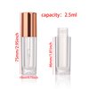 COSIDEA 30pcs 2.5ml Round Rose gold empty lip gloss tubes bulk with wand lipgloss bottle containers wholesale