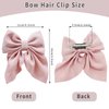 PQKZLDP 8pcs Pink Solid Hair Bow Clips Alligator Ponytail Clips Duckbill Barrettes Hair Accessories for Women-Girls-Toddlers Kids (PQ221)
