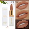 O'CHAIN Nude Matte Lipstick, Long Lasting Full Coverage Non-Transfer Lipstick for Women Infused with Jojoba Oil and Vitamin E, Cruelty-Free & Vegan (03 MINX) 0.12 Oz