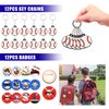 110 PCS Baseball Party Favors Baseball Keychains Goodie Bags Toy Whistles Bracelet Stickers Badges For Baseball Theme Birthday Party Baseball Sports Club Team Gifts Decorations Supplies (Baseball)